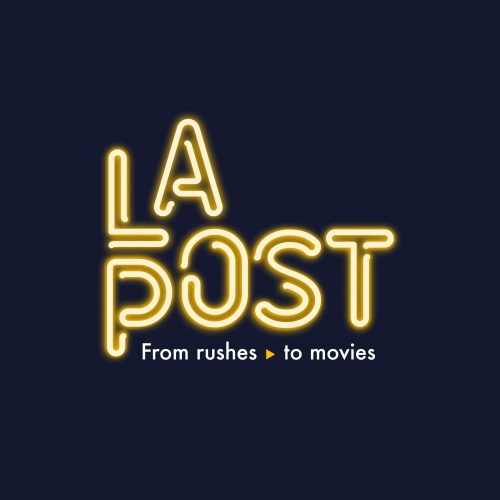 logo la post fond bleu